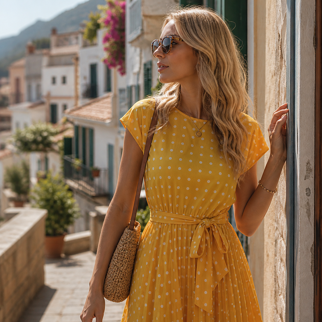 Positano Polka Dot Mini Dress