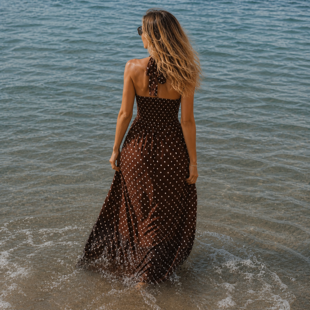 Positano Polka Dot Maxi Dress
