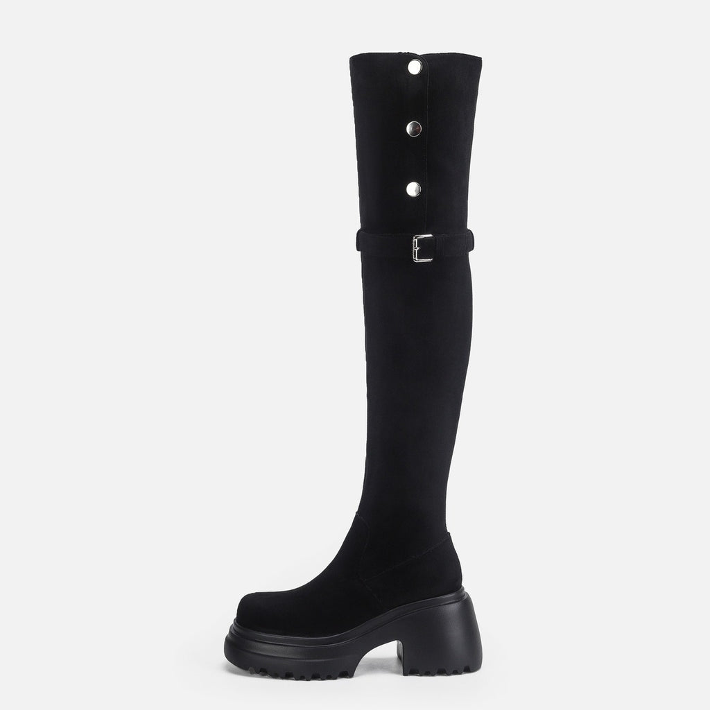 Siena Buttoned Over-the-Knee Boots