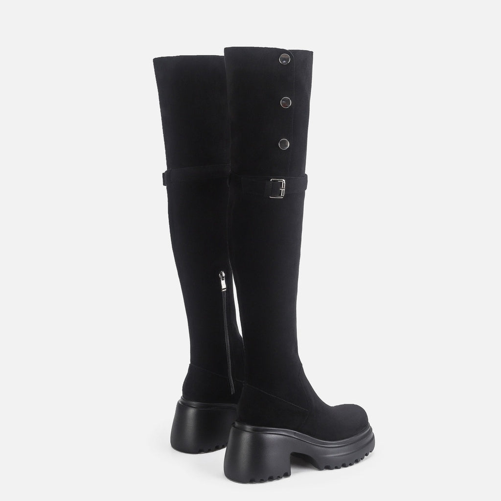 Siena Buttoned Over-the-Knee Boots