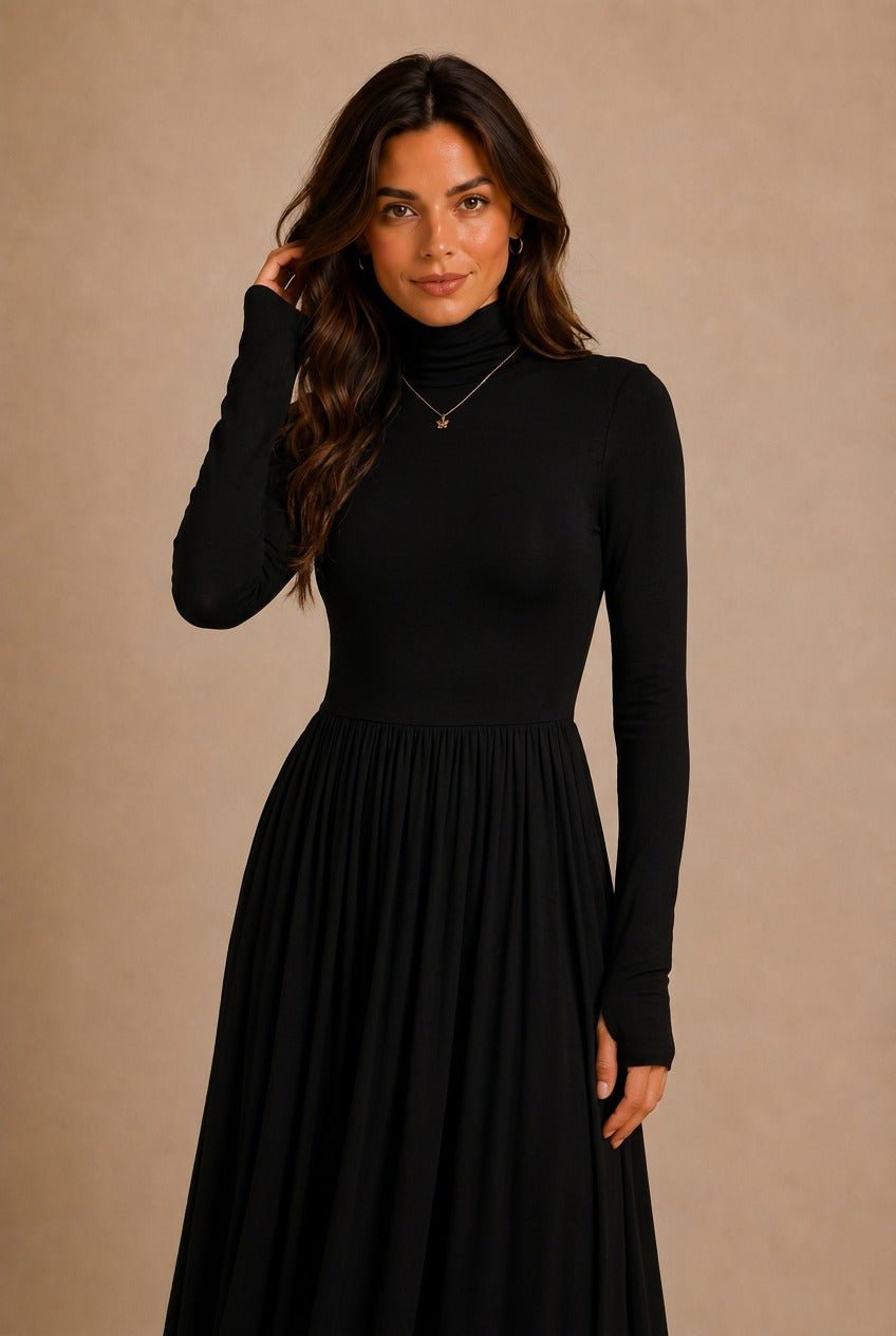 Siena Gathered-Waist Midi Dress