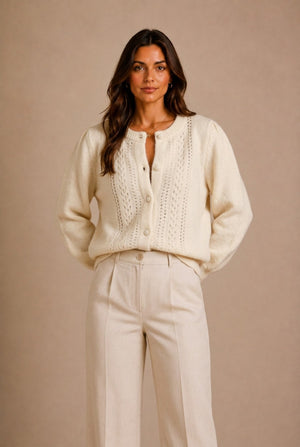 Annecy Textured Knit Cardigan Sweater