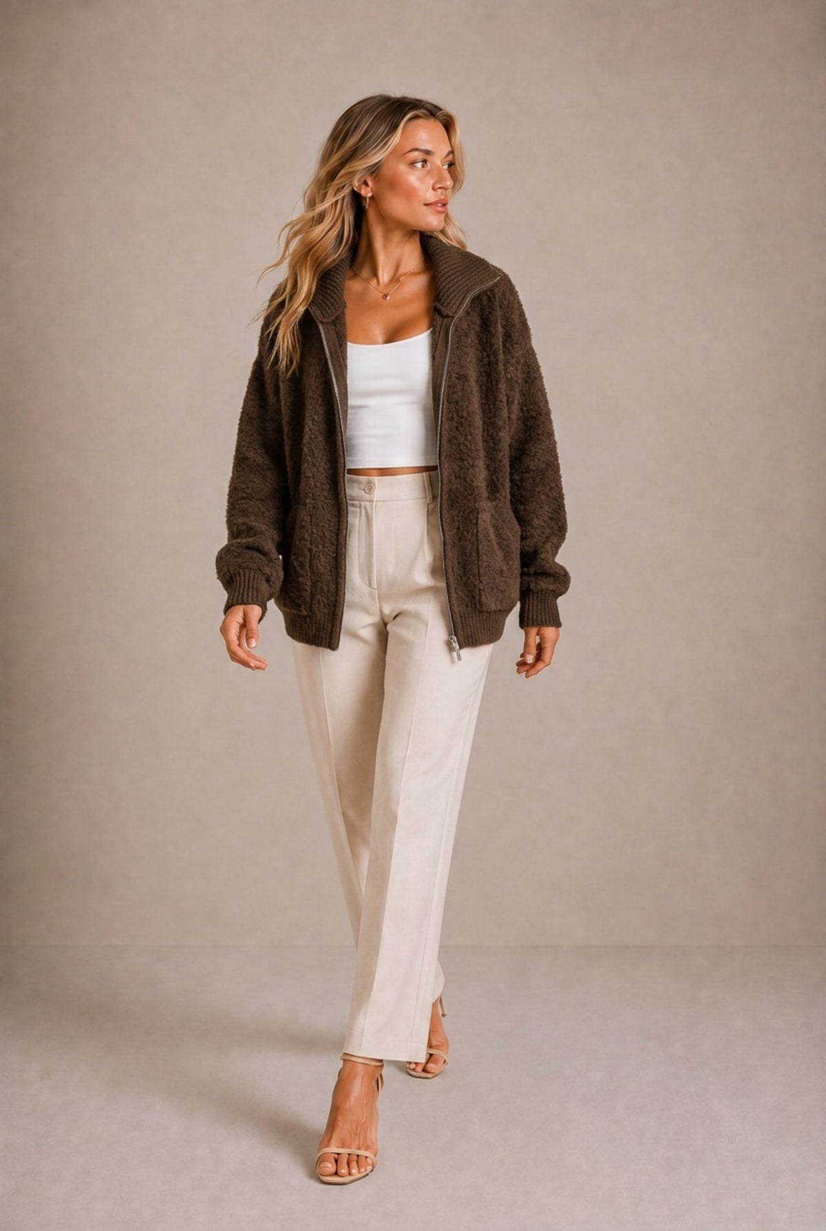 Barolo Fuzzy Hooded Sweater