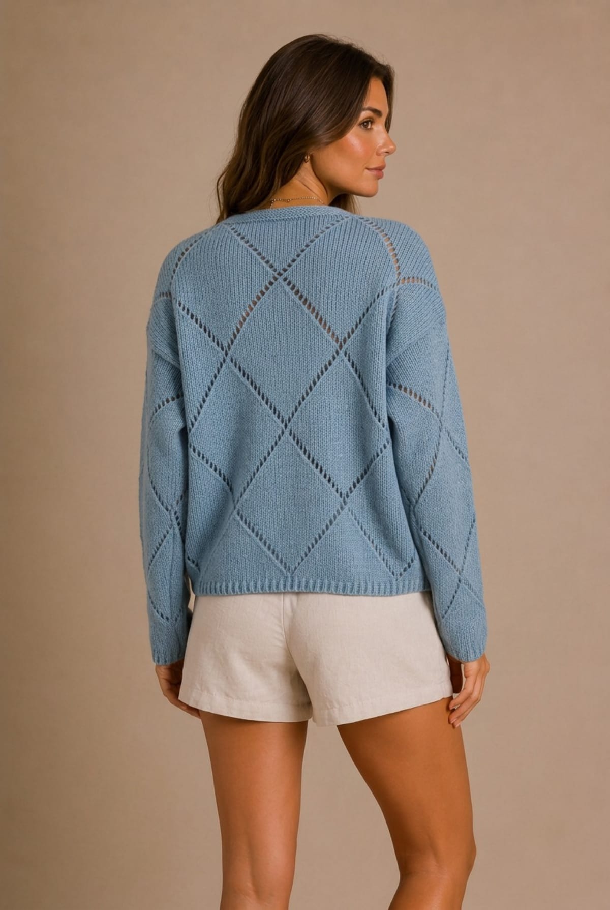 Barolo Sequin Open-Knit Sweater