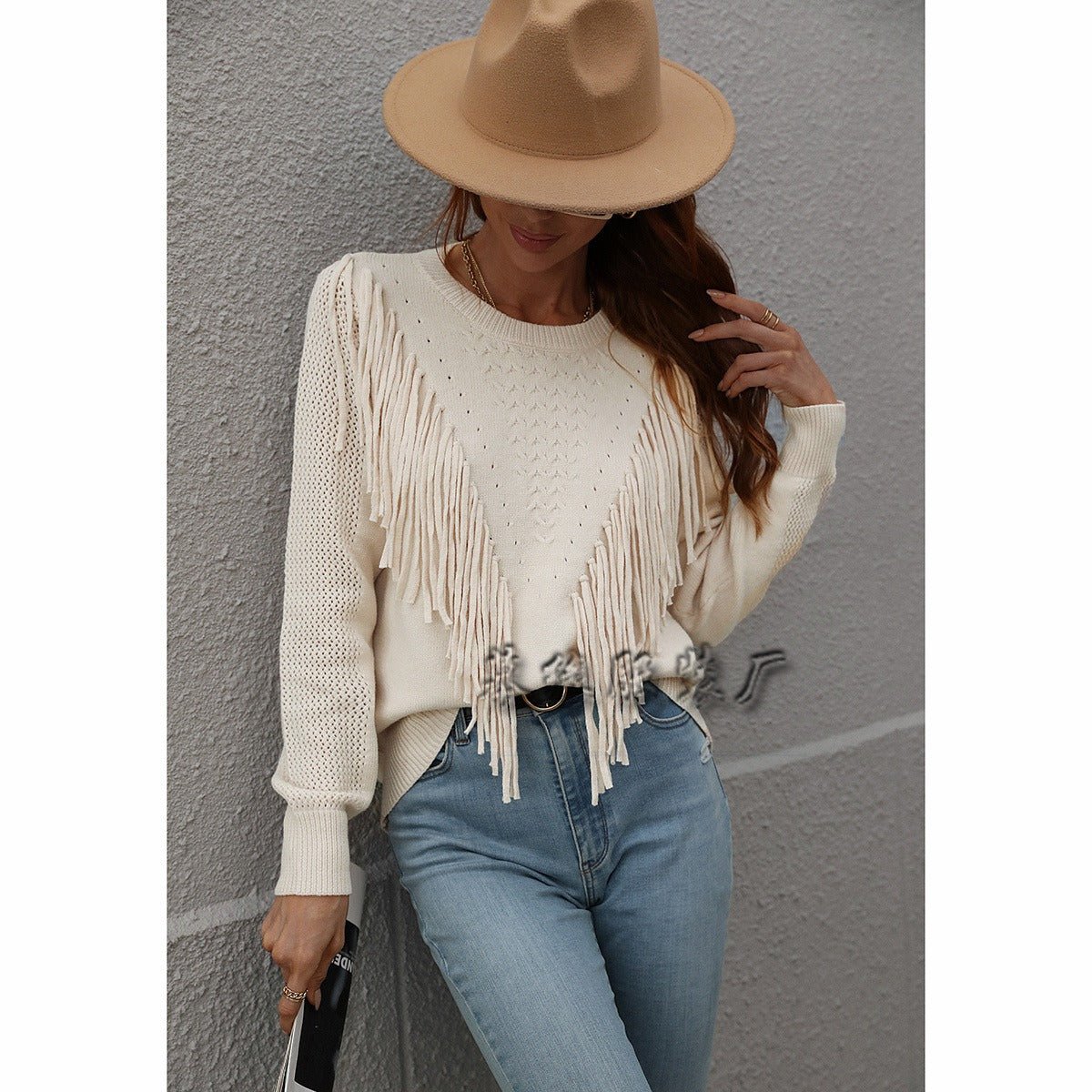 Barolo Fringe Knit Sweater