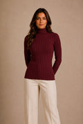 Barolo Ribbed Knit Turtleneck Sweater