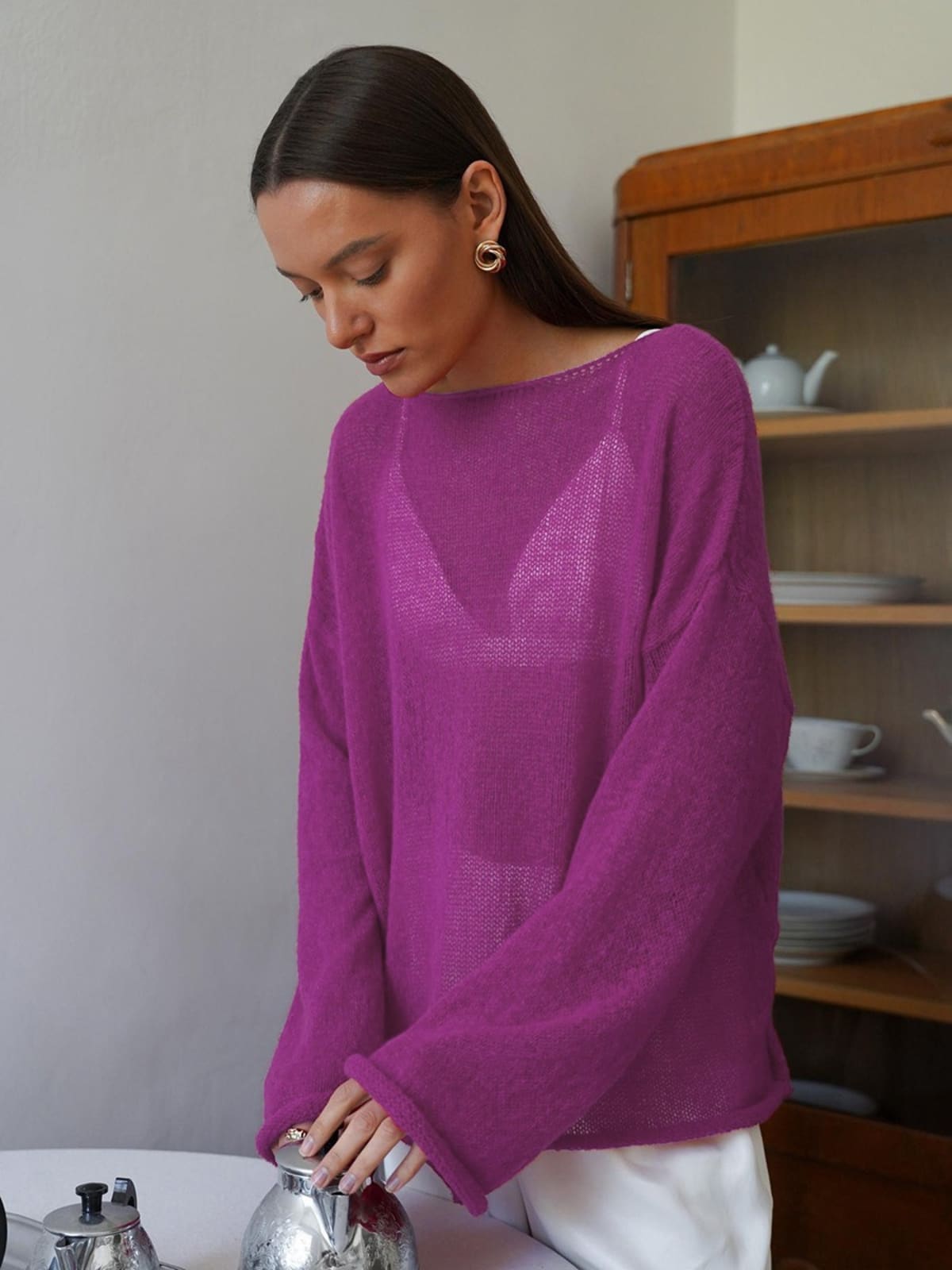 Barolo Sheer Knit Sweater