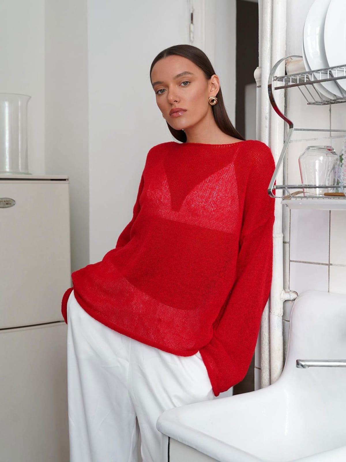 Barolo Sheer Knit Sweater