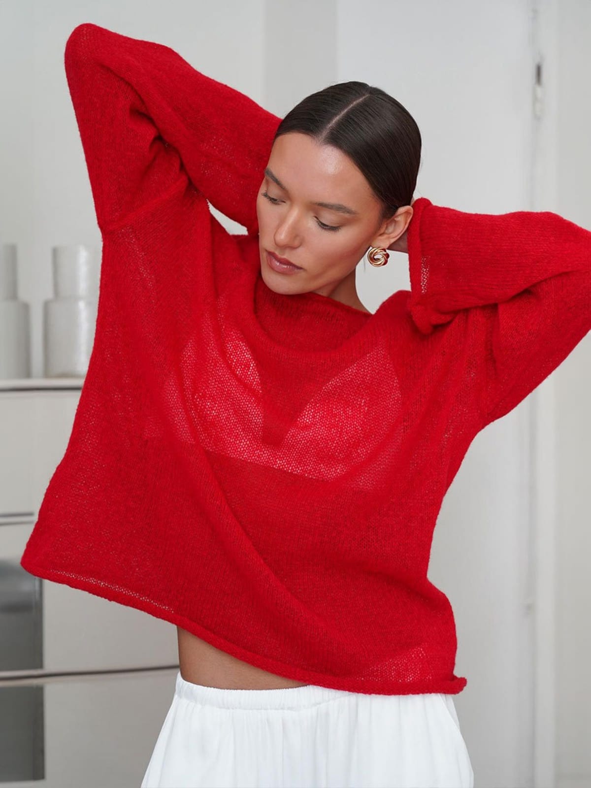 Barolo Sheer Knit Sweater