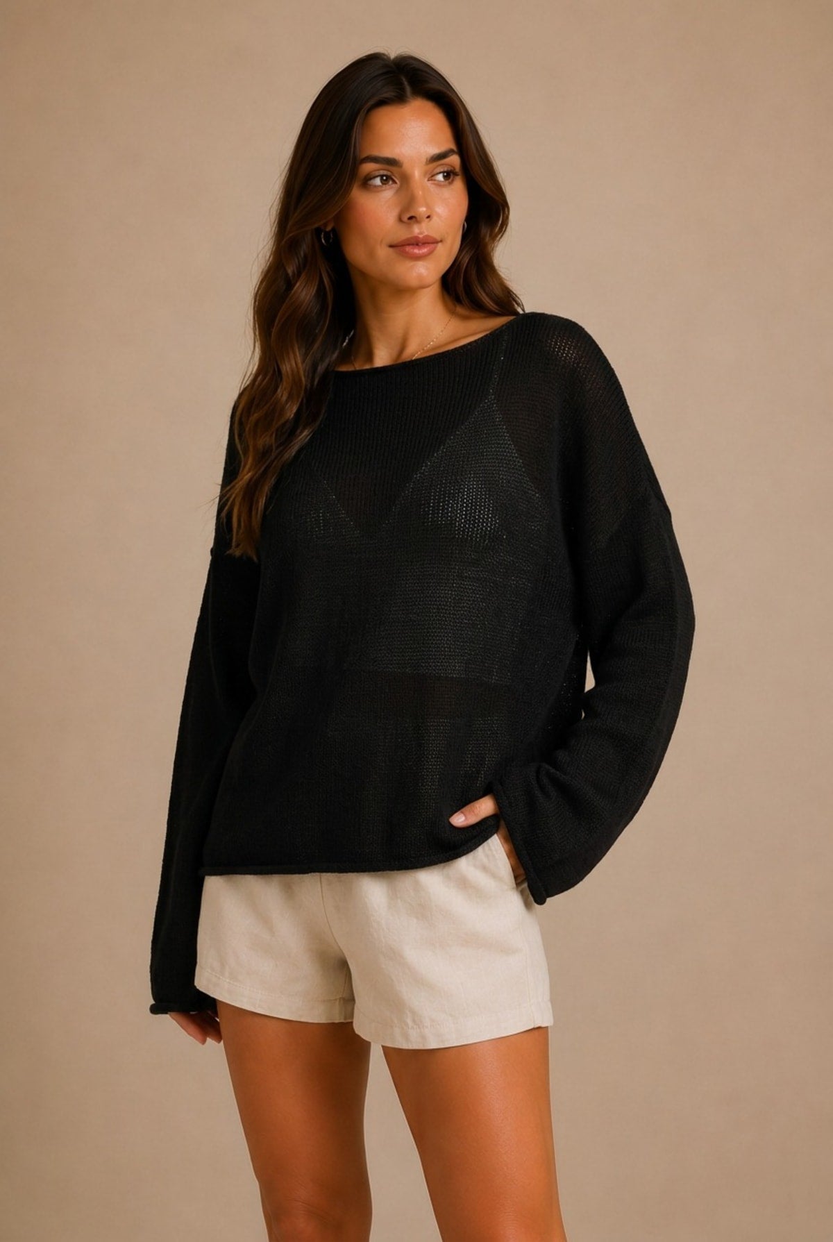 Barolo Sheer Knit Sweater