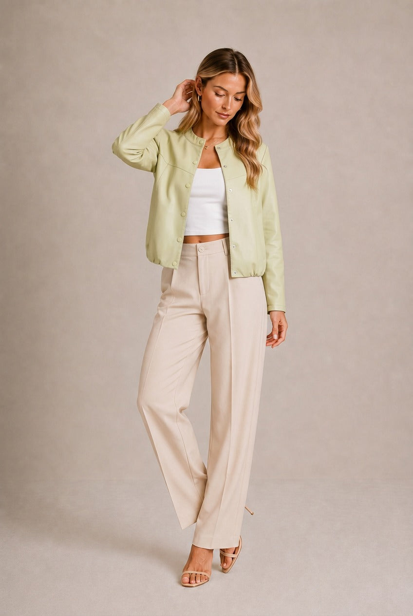 Annecy Snap-Button Bomber Jacket