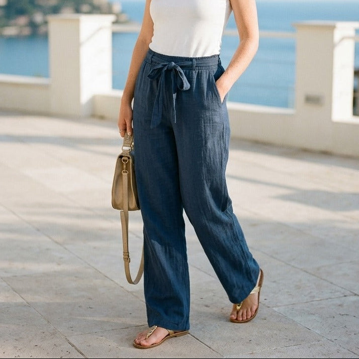 Formentera Drawstring Wide-Leg Shorts