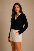 Barolo Lace Trim Sweater