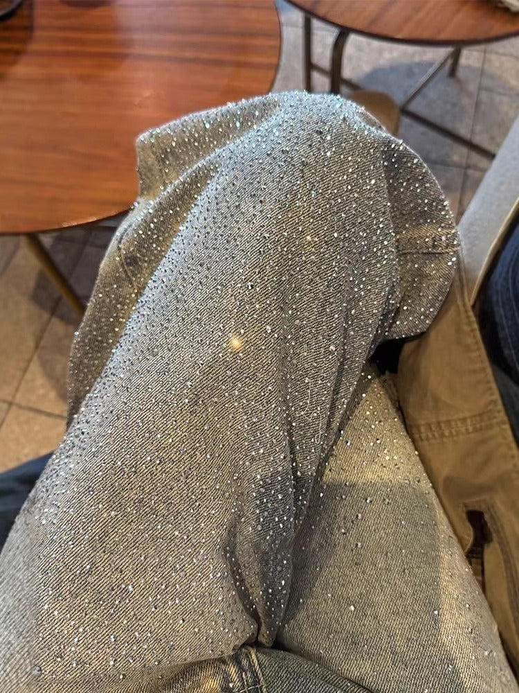 Orvieto Rhinestone Wide Leg Jeans