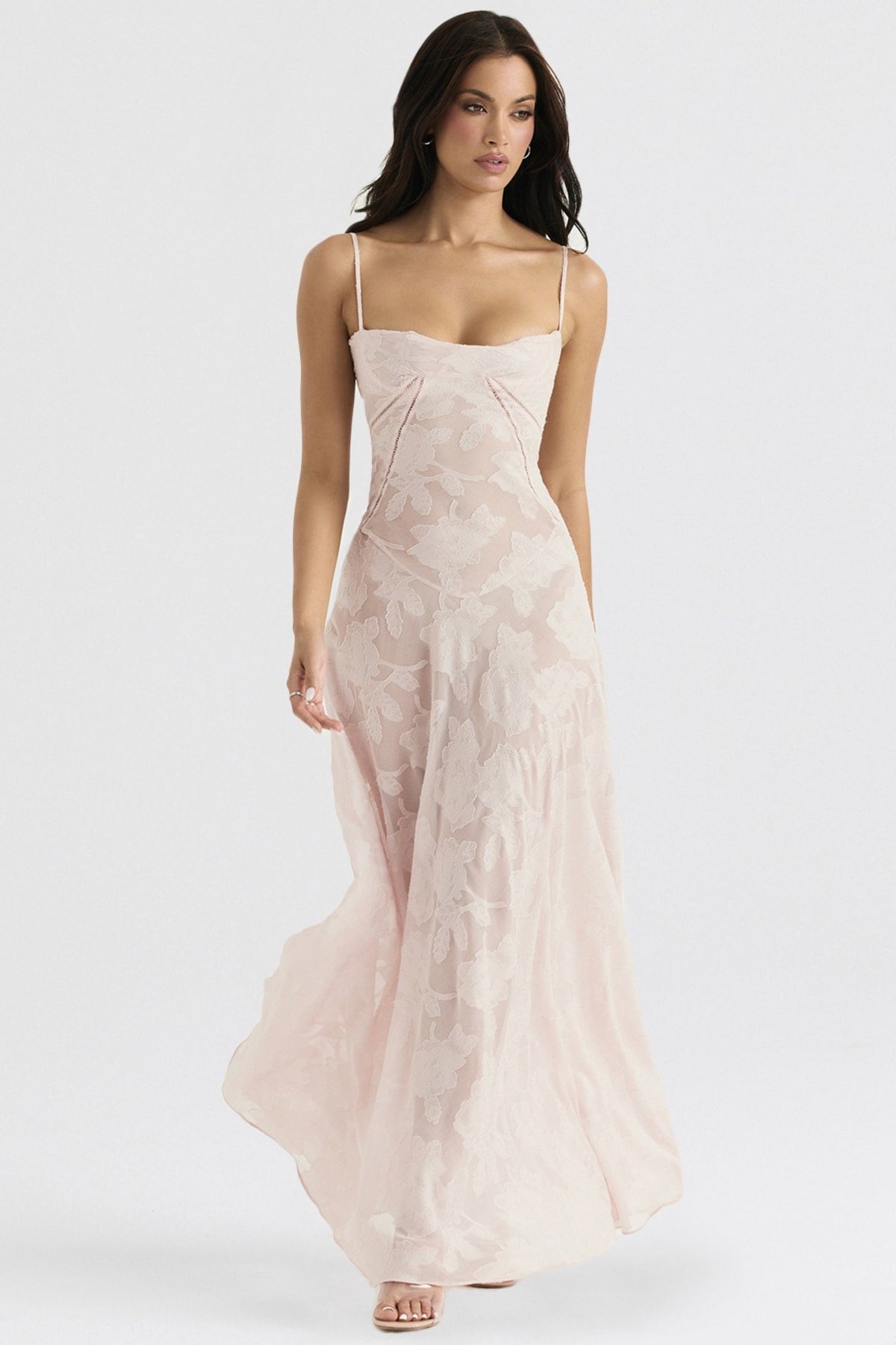 Beaune Floral Lace Maxi Dress