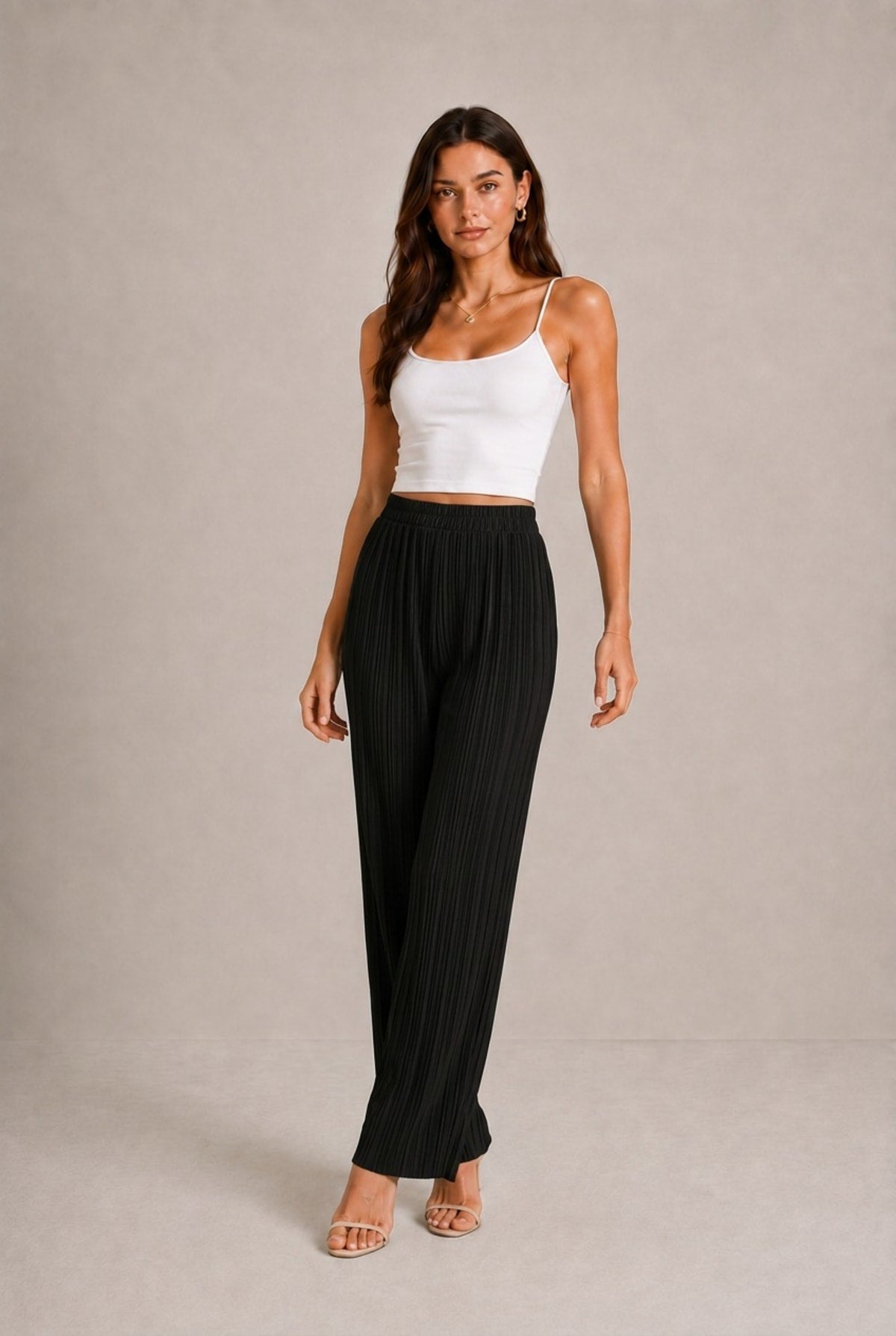 Barolo Pleated Wide-Leg Pants