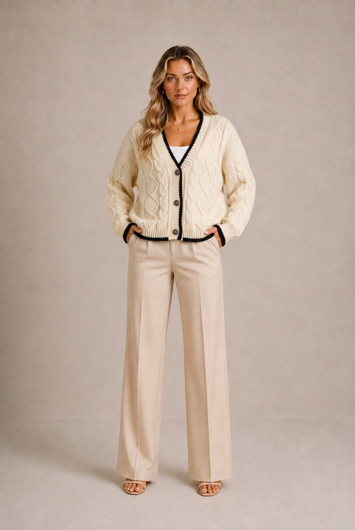 Barolo Cable-Knit Cardigan