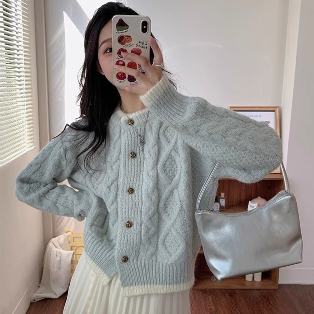 Barolo Cable-Knit Cardigan