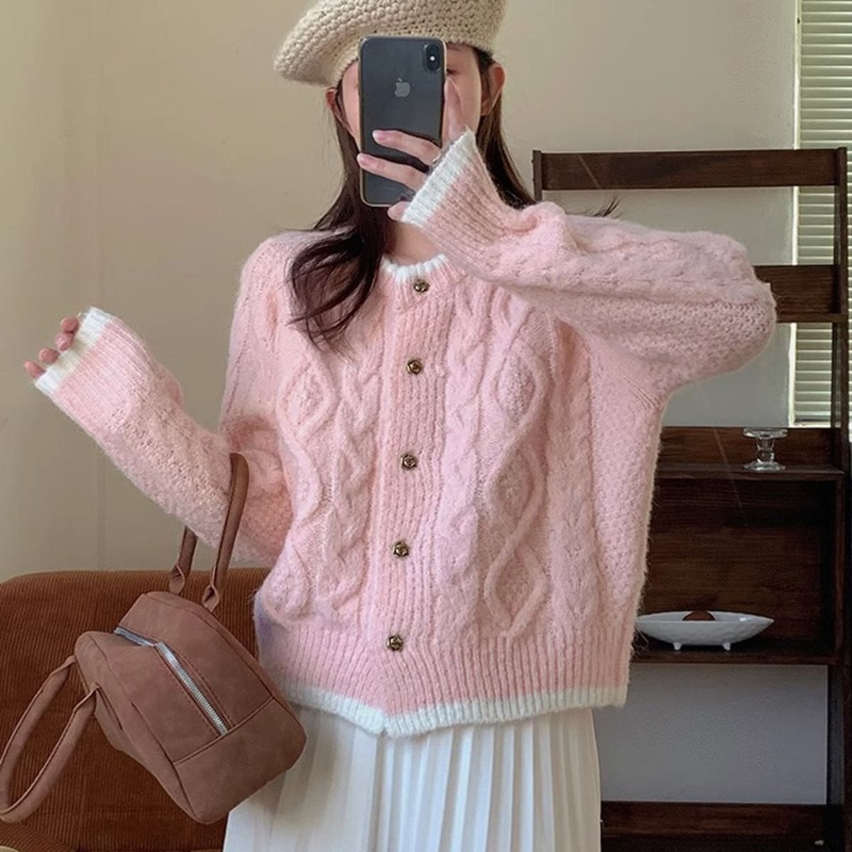 Barolo Cable-Knit Cardigan