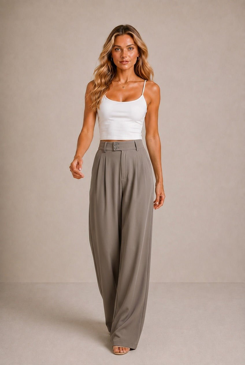 Chianti Pleated Wide Leg Pants