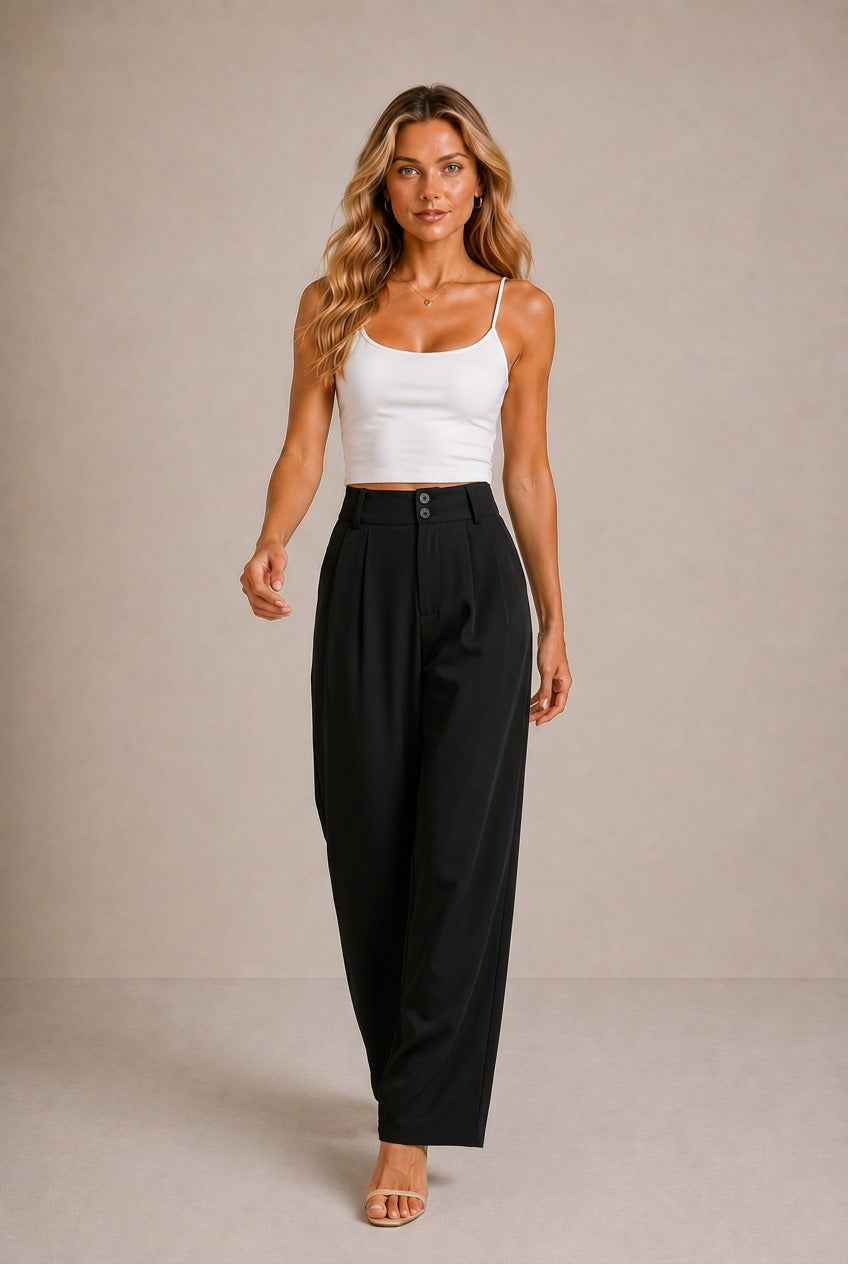 Chianti Pleated Wide Leg Pants