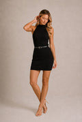 Cortona Ribbed Halter Mini Dress