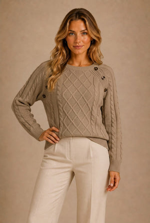 Barolo Cable Knit Sweater