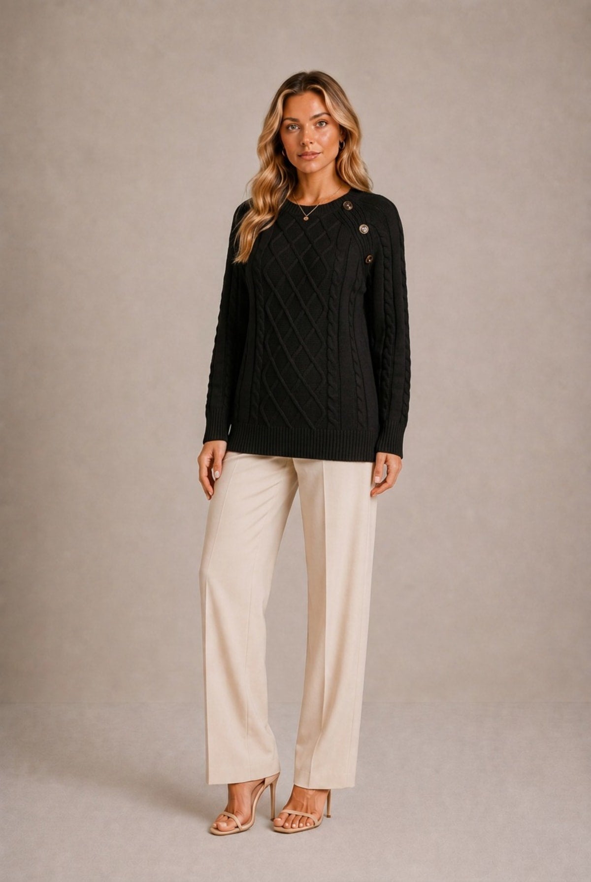 Barolo Cable Knit Sweater