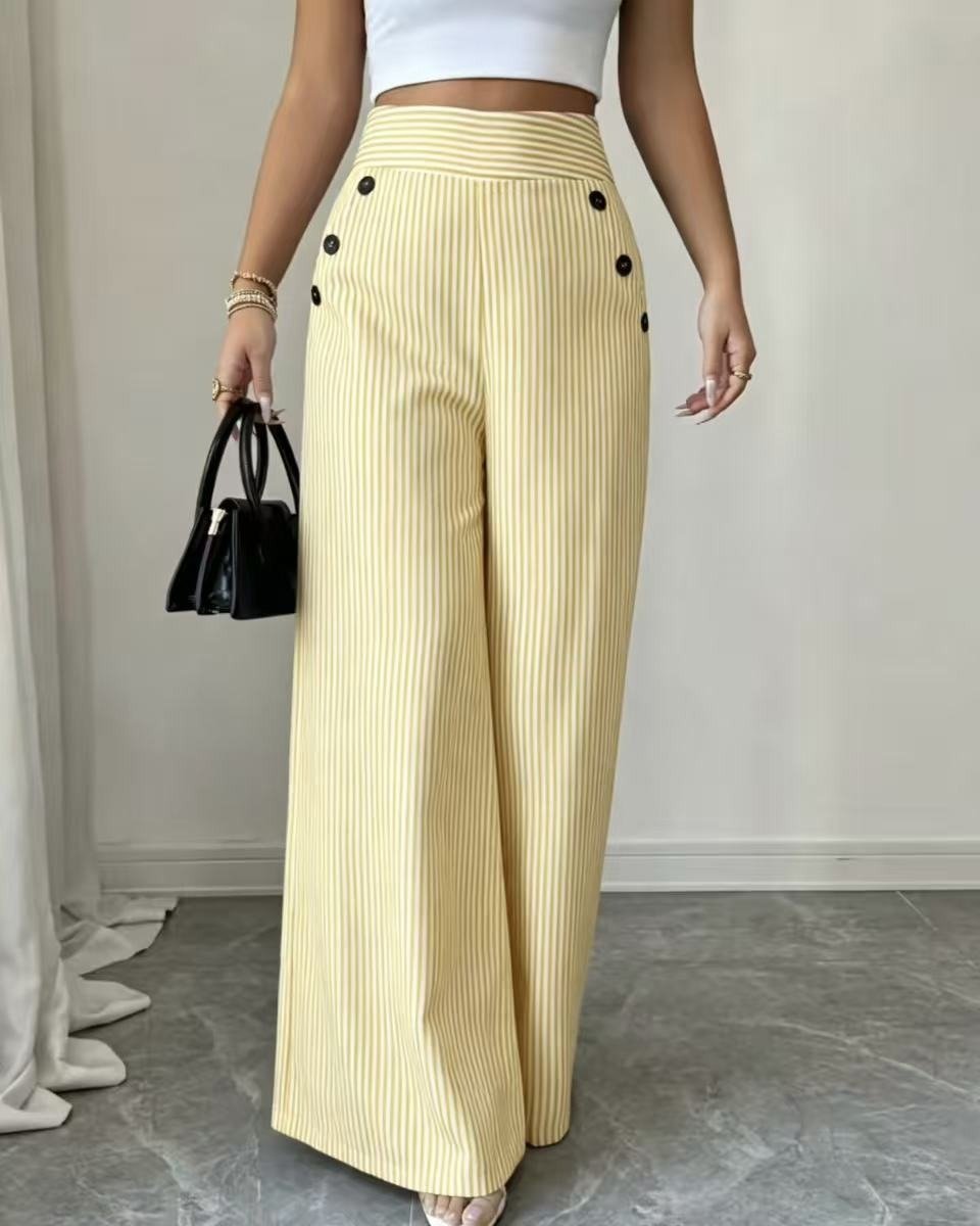 Gordes Striped Wide-Leg Pants