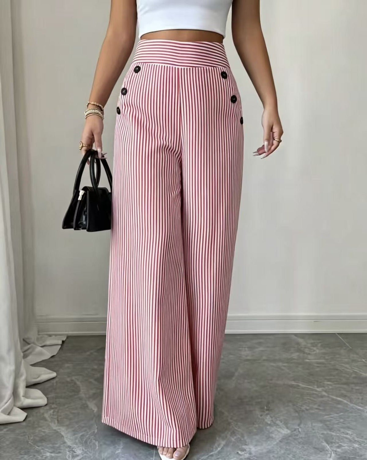 Gordes Striped Wide-Leg Pants