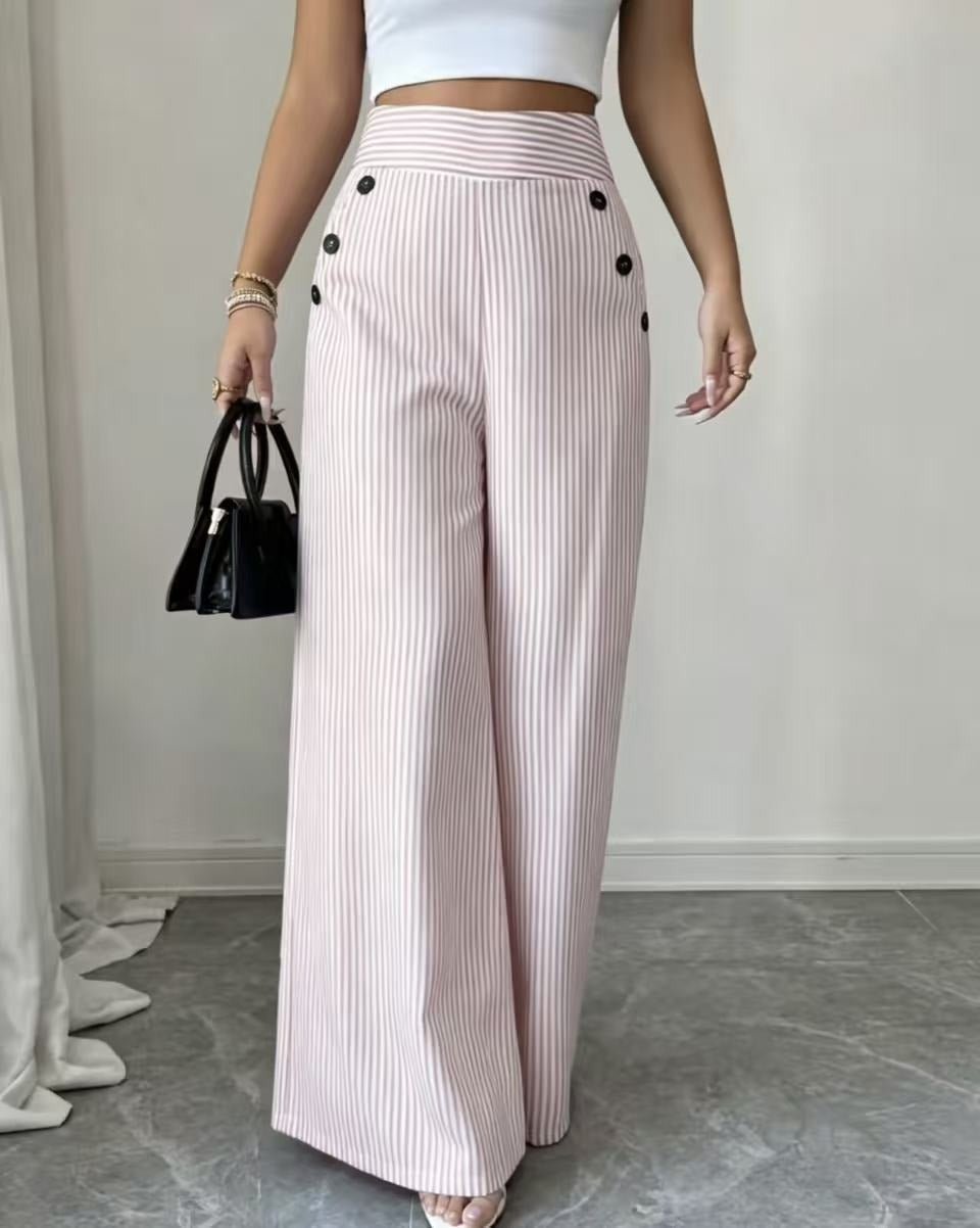 Gordes Striped Wide-Leg Pants