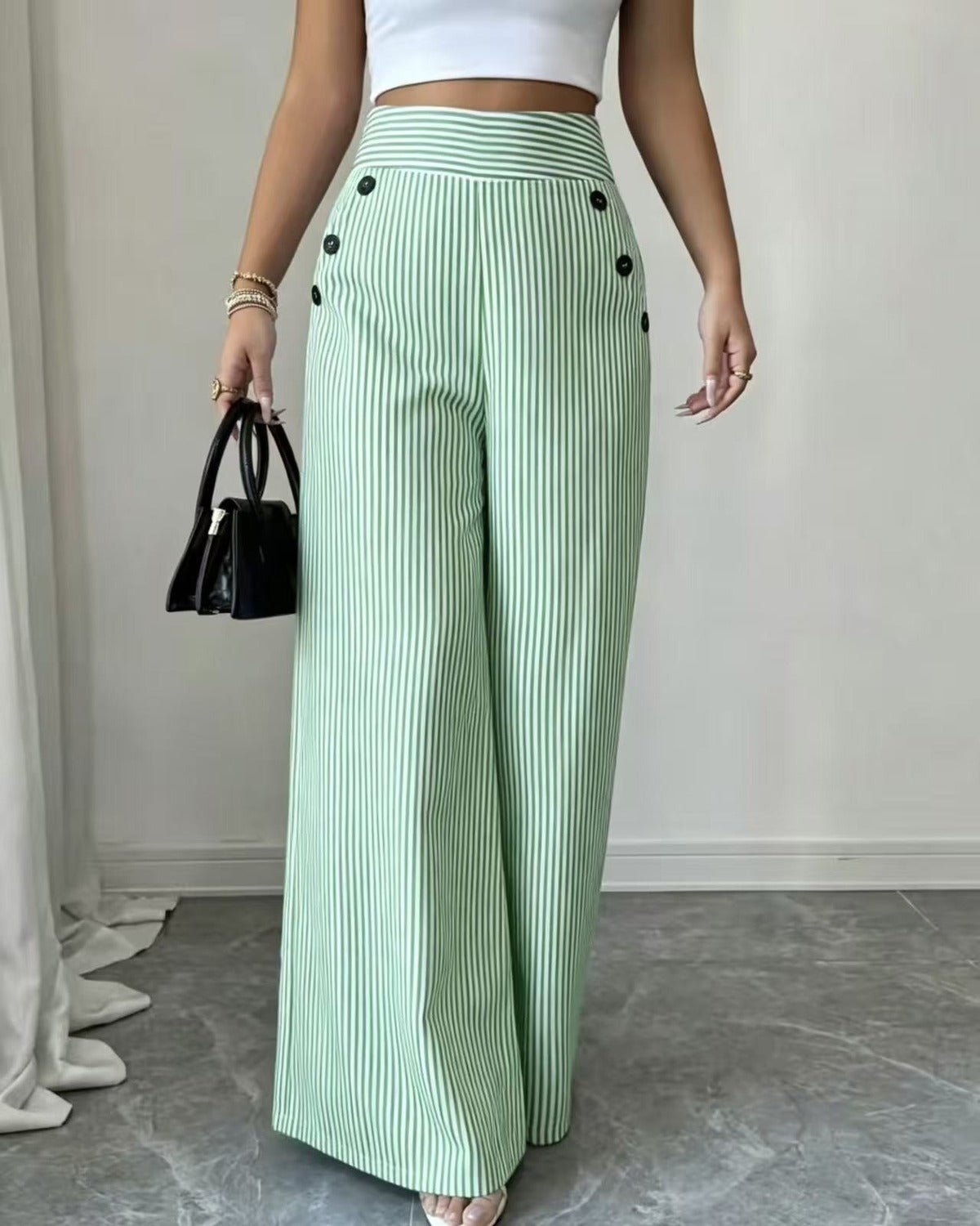 Gordes Striped Wide-Leg Pants