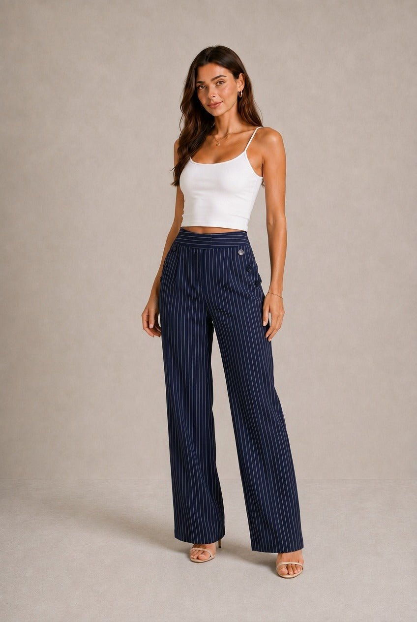 Gordes Striped Wide-Leg Pants