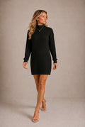 Cortona Ribbed Turtleneck Mini Dress