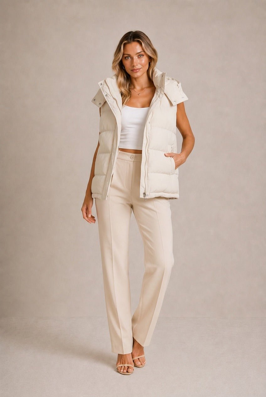 Asti Quilted Hooded Puffer Vest