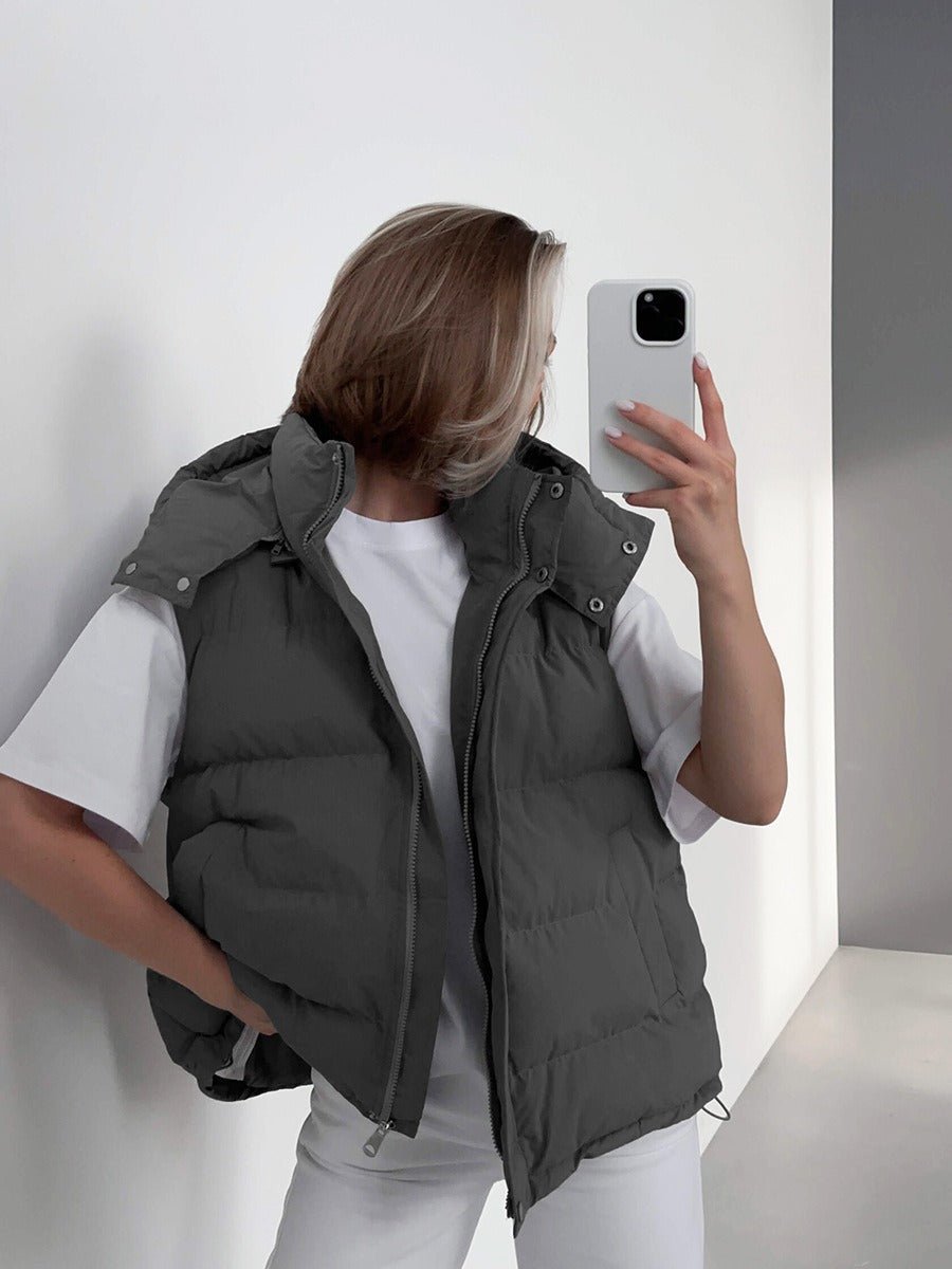 Asti Quilted Hooded Puffer Vest