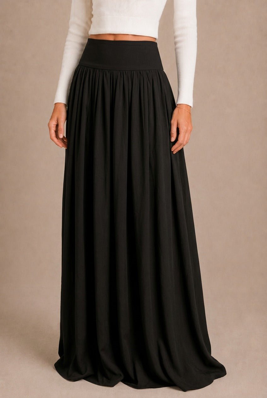 Lucca Gathered A-Line Maxi Skirt