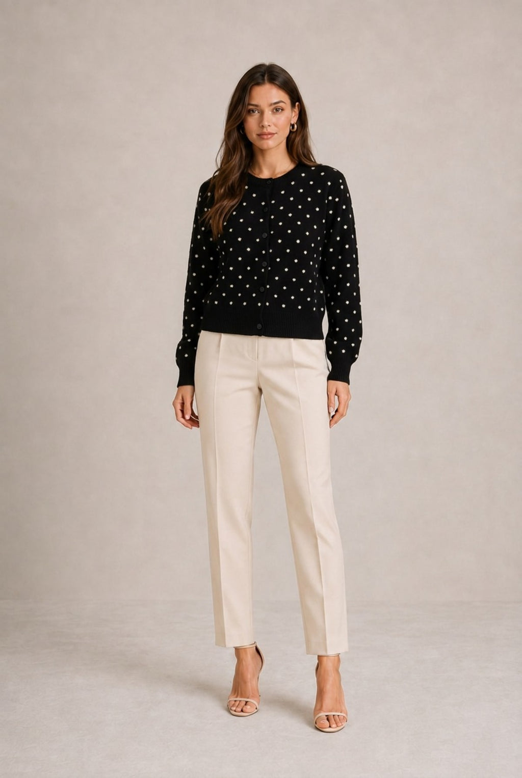 Orvieto Polka Dot Cardigan Sweater
