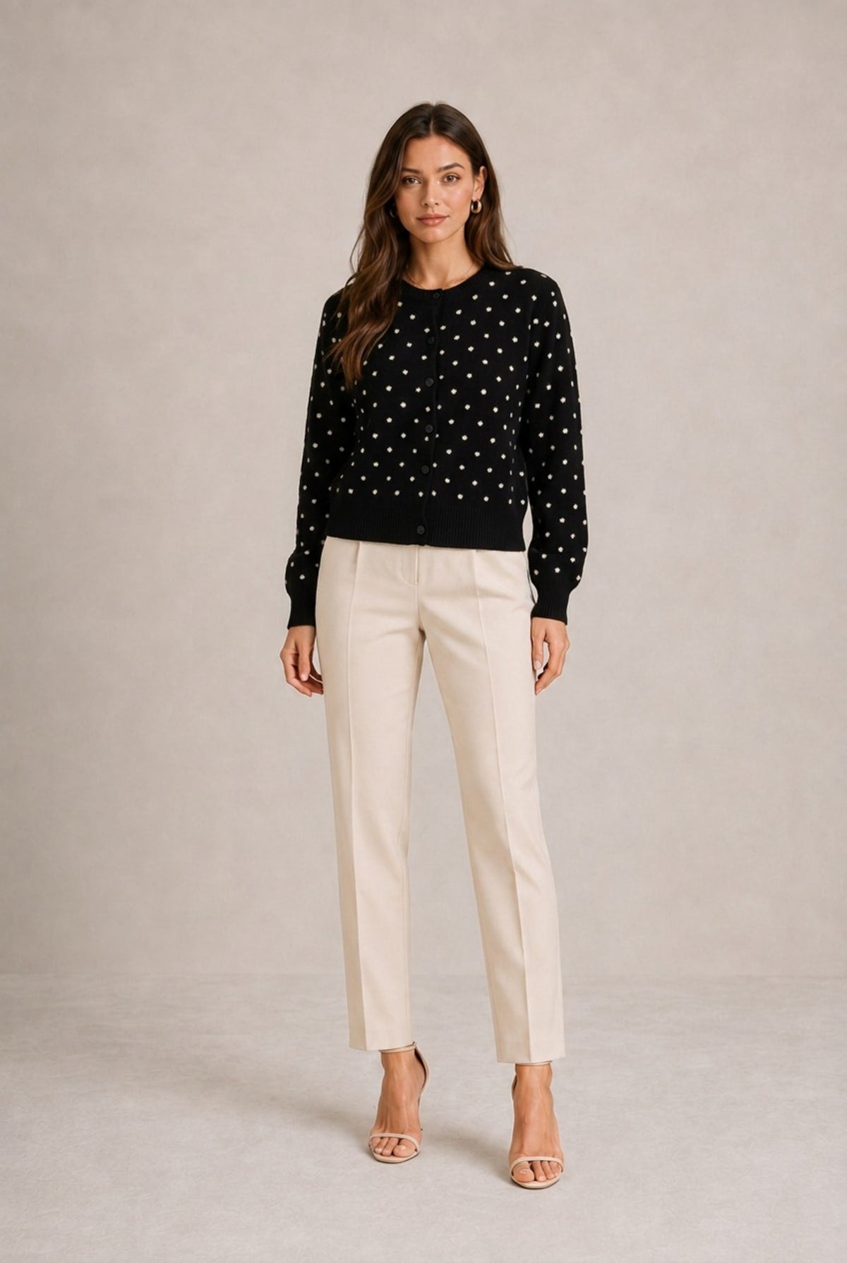 Orvieto Polka Dot Cardigan Sweater