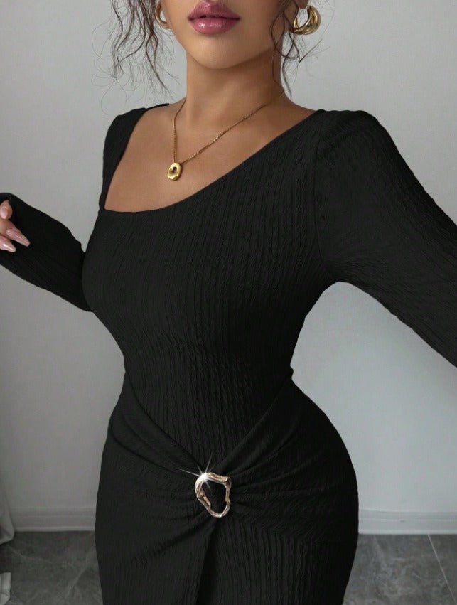 Siena Crystal Buckle Maxi Dress
