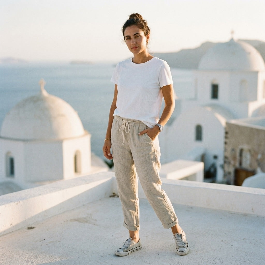 Cannes Drawstring Straight Leg Pants