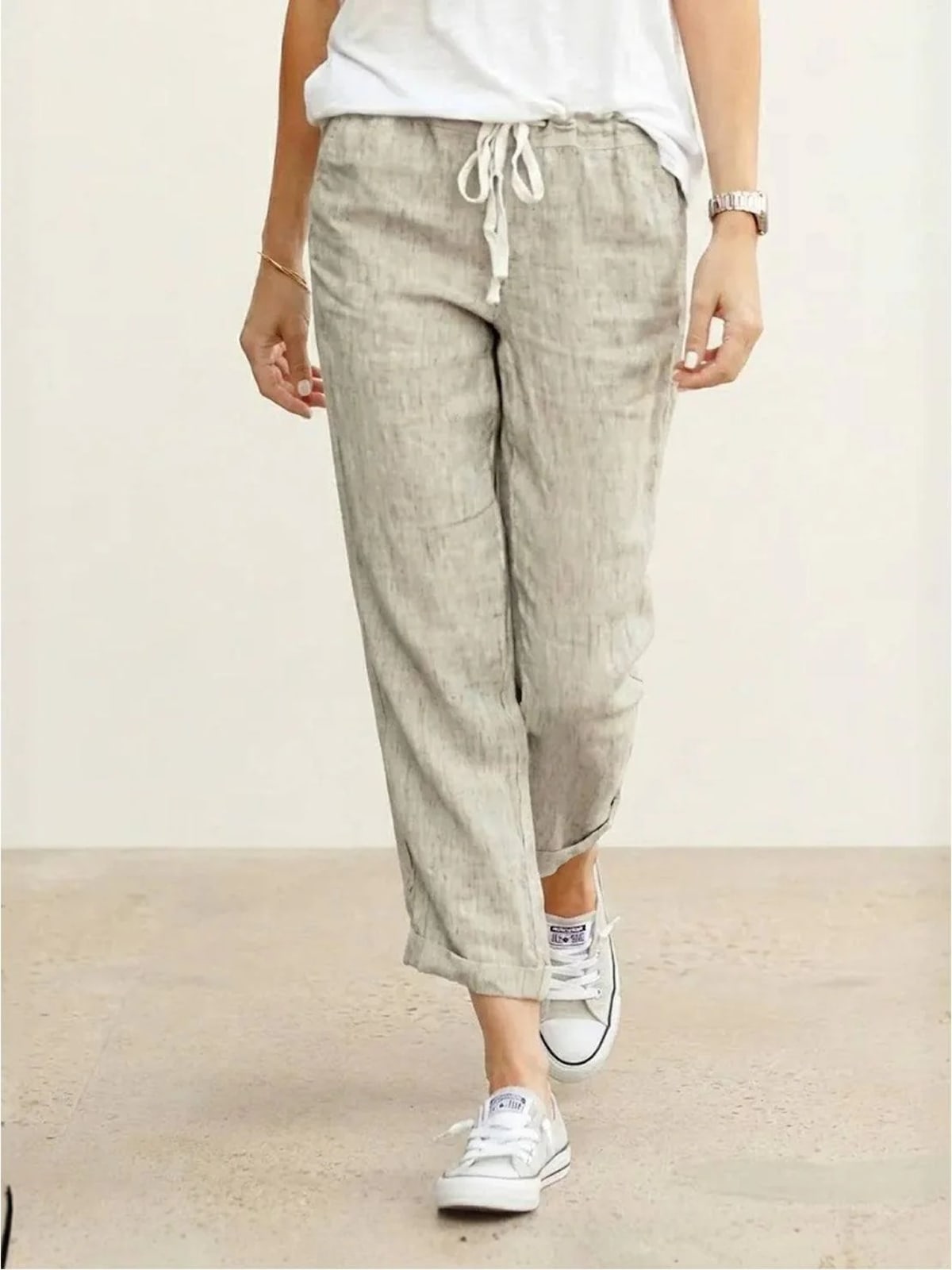 Cannes Drawstring Straight Leg Pants | Noodra
