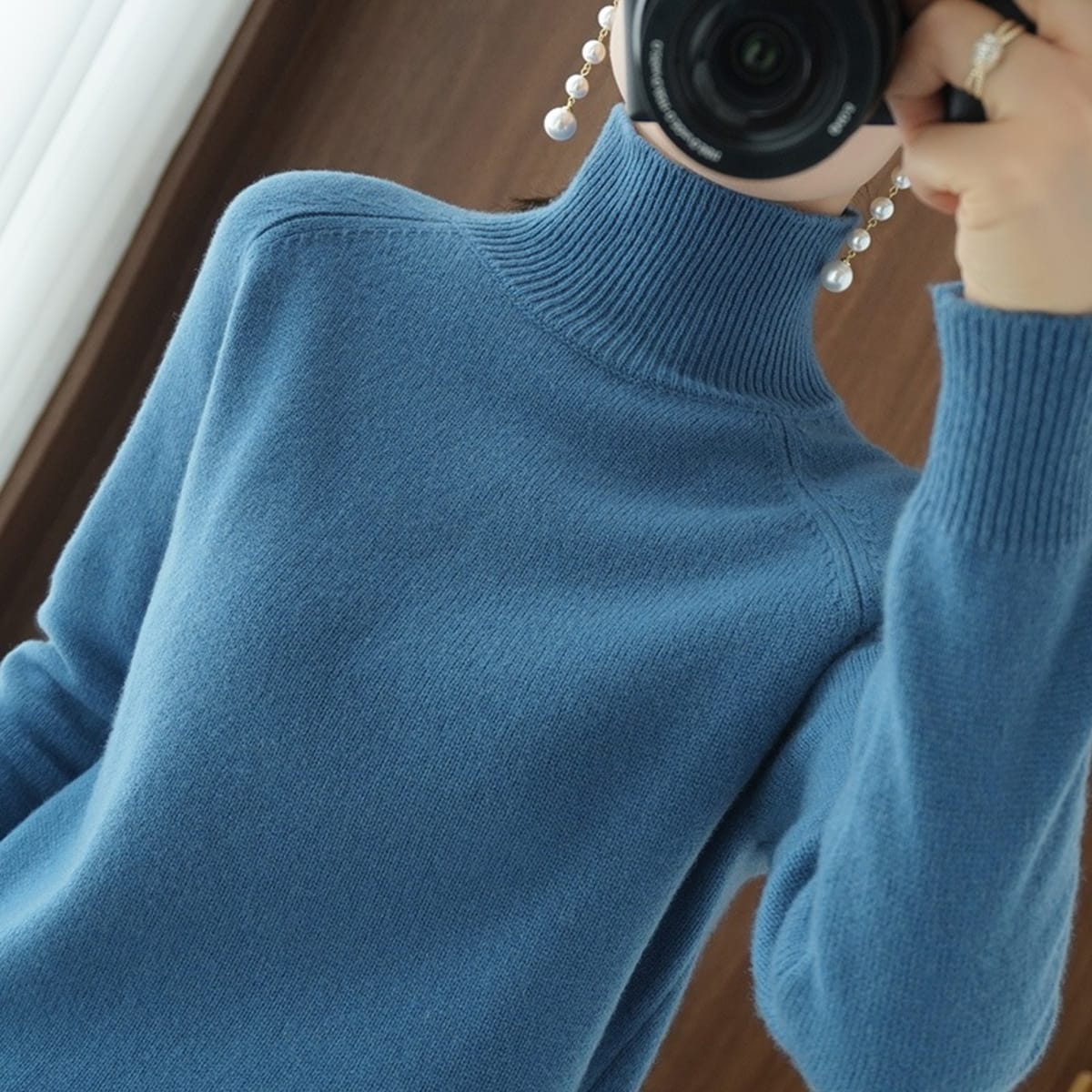 Annecy Ribbed Turtleneck Sweater