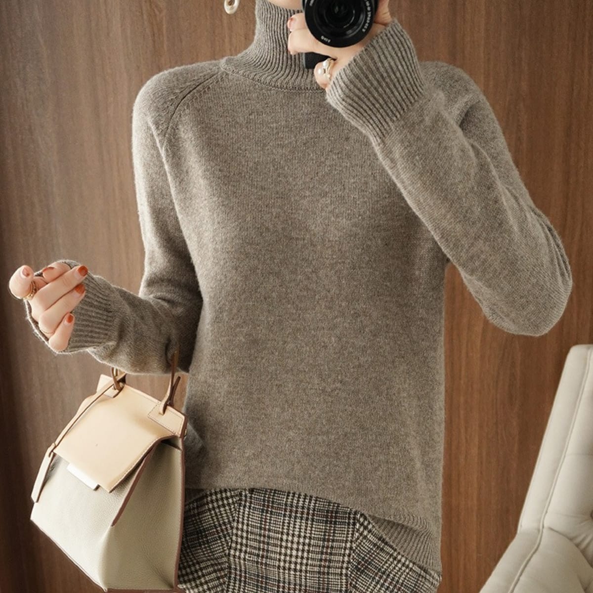 Annecy Ribbed Turtleneck Sweater
