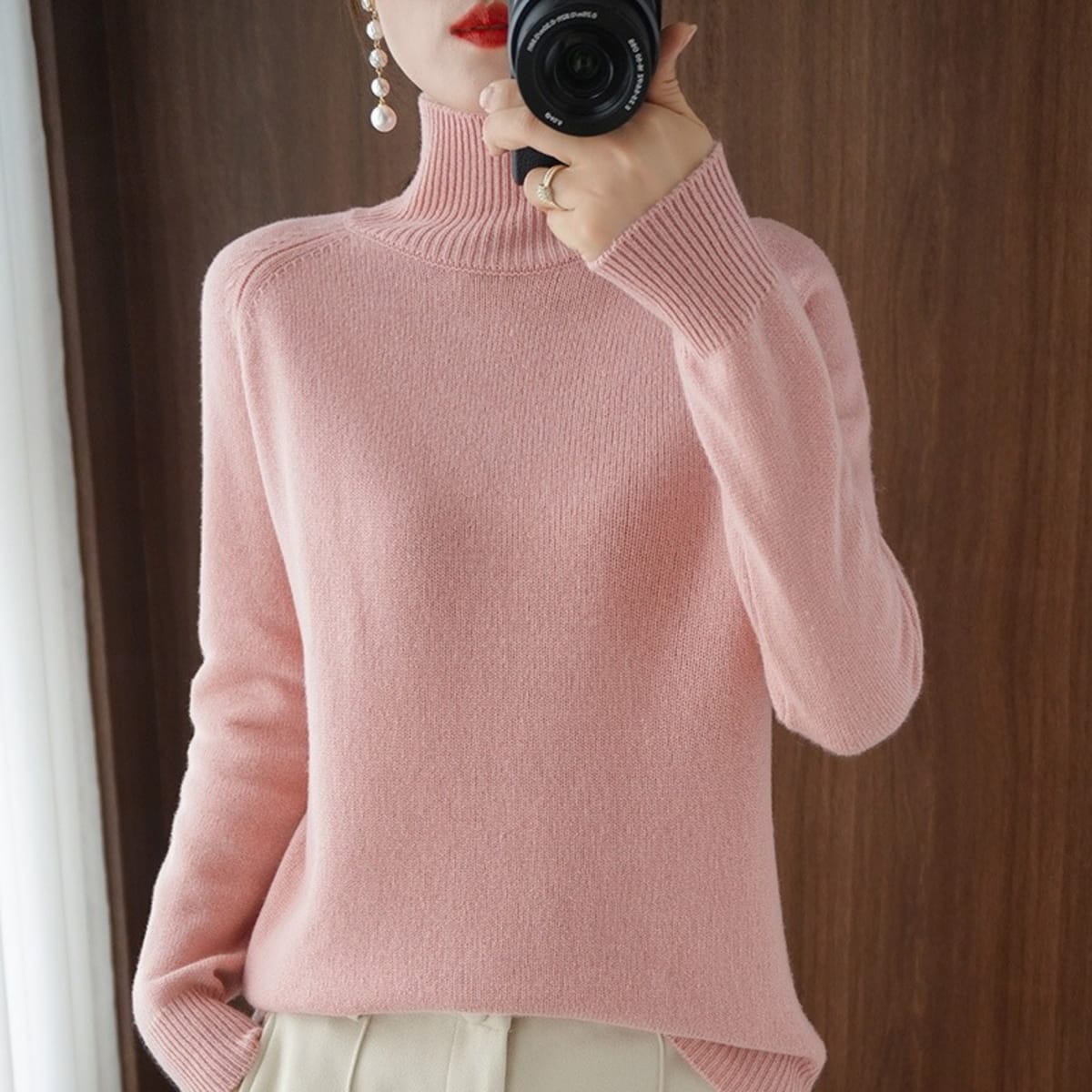 Annecy Ribbed Turtleneck Sweater