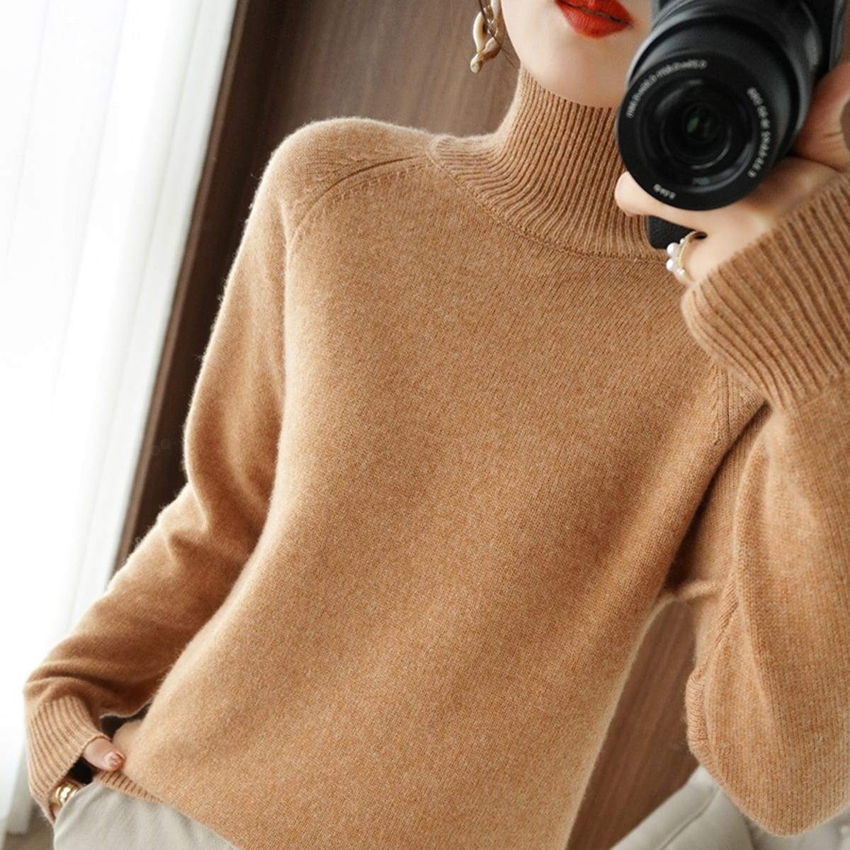 Annecy Ribbed Turtleneck Sweater