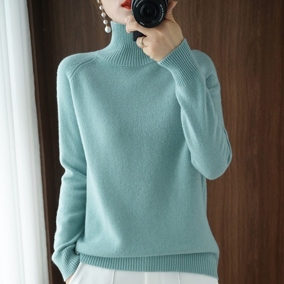 Annecy Ribbed Turtleneck Sweater