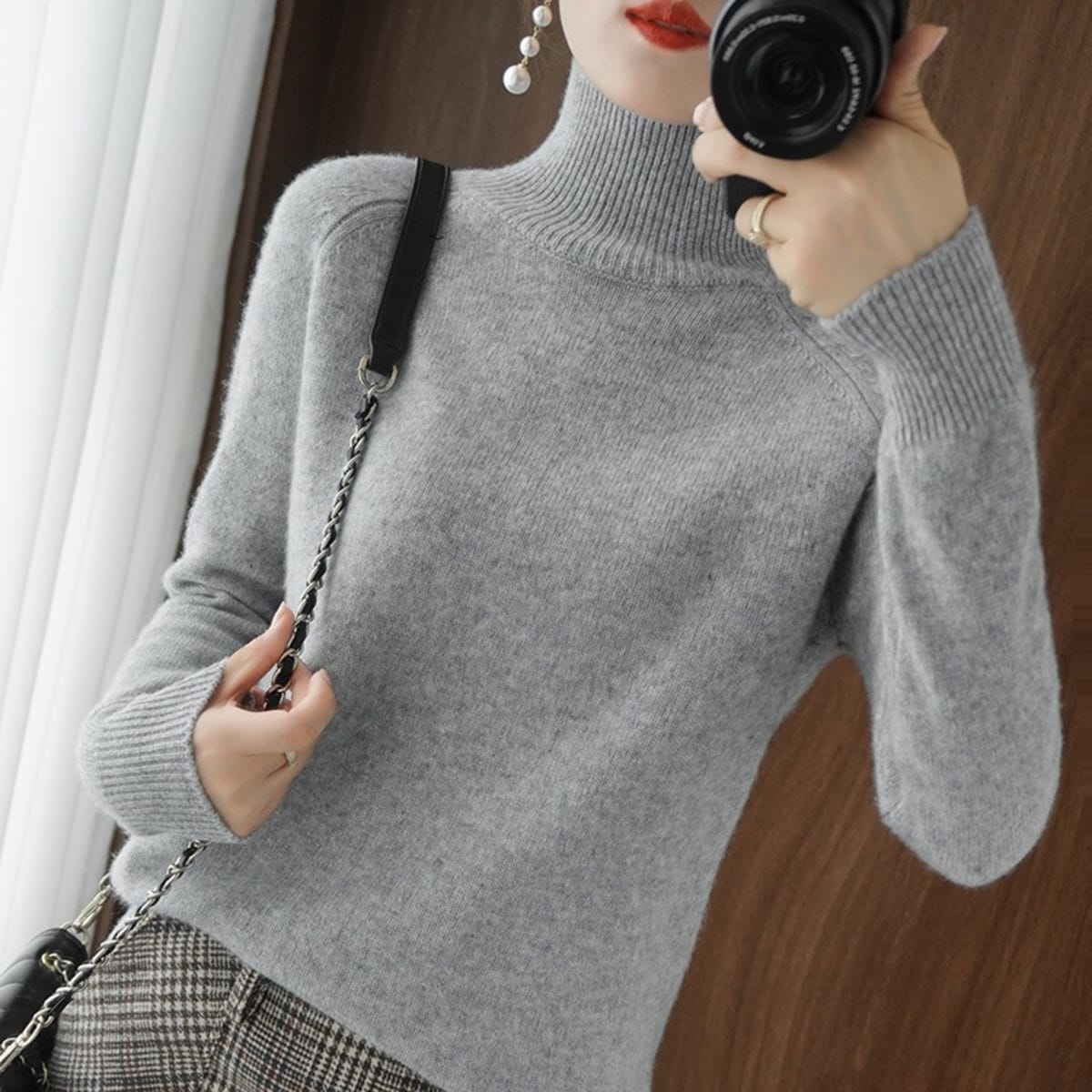 Annecy Ribbed Turtleneck Sweater