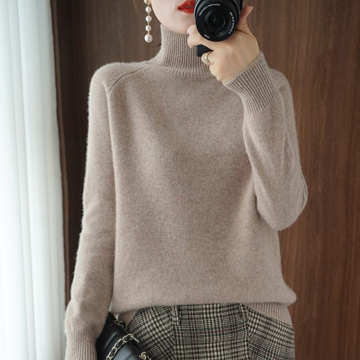 Annecy Ribbed Turtleneck Sweater