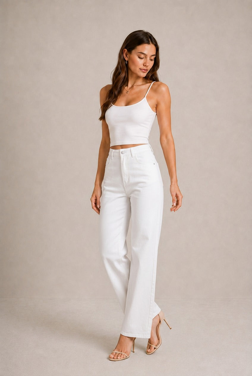 Chianti High-Waist Wide-Leg Jeans
